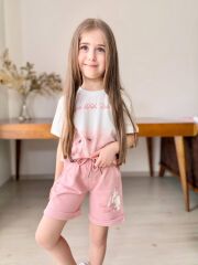 32105 DUBLE ŞORT AT BASKI GARSON 2li ŞORT TAKIM