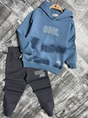 1321 COOL BASKI KAPÜŞONLU GARSON 2Lİ TAKIM