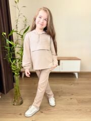 P3310 TAŞ İŞLEMELİ GARSON 2Lİ KIZ TAKIM