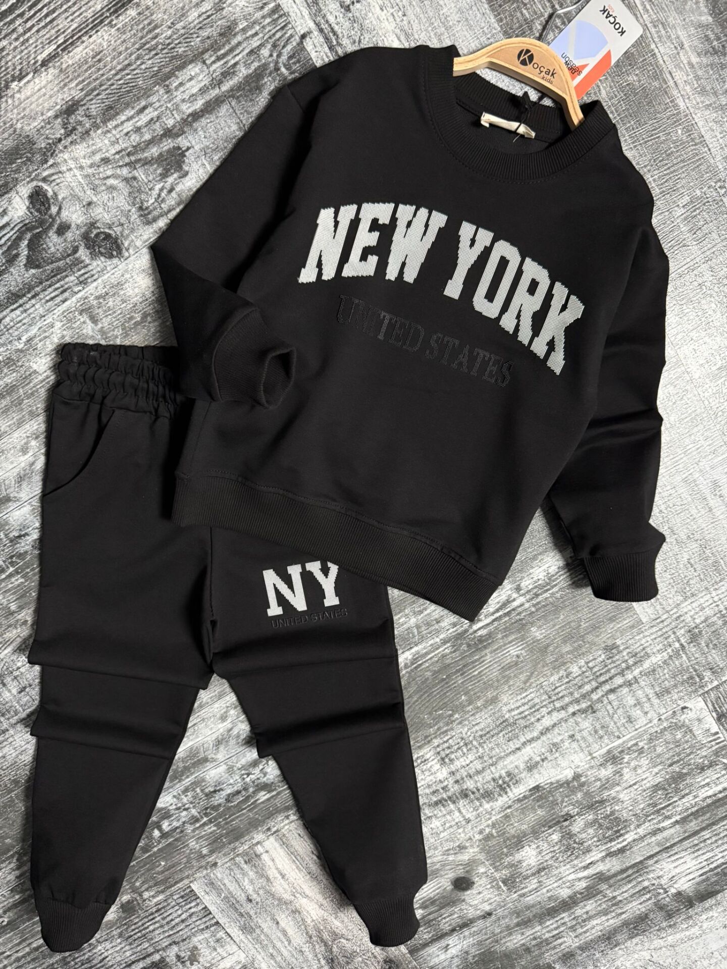1304 ENJEKSİON NEW YORK BASKI GARSON 2Lİ TAKIM