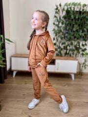 7122 KOÇAK  DESENLİ KADİFE KIZ GARSON 2Lİ TAKIM