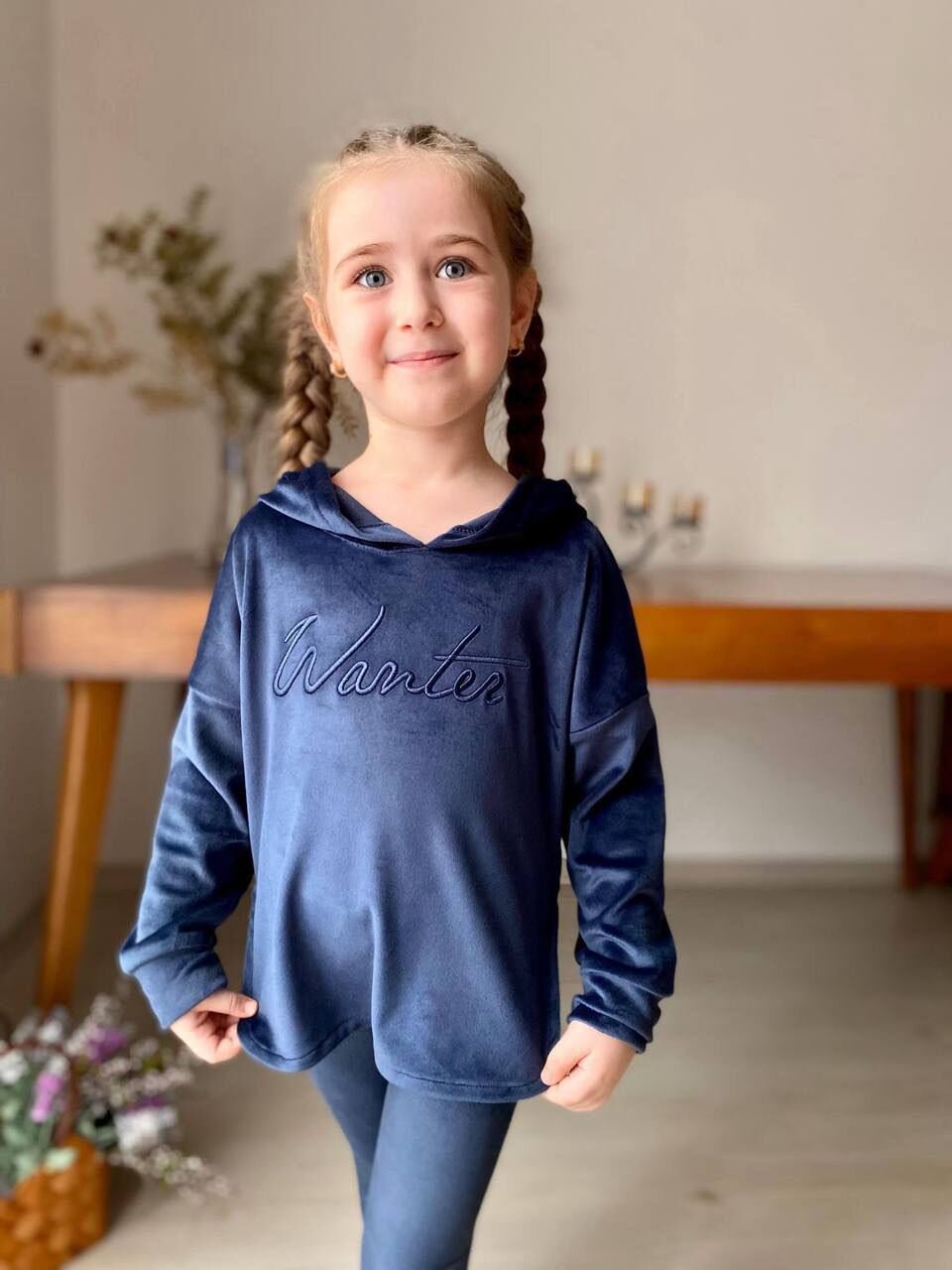 7119 WANTER KADİFE KIZ 2Lİ TAKIM