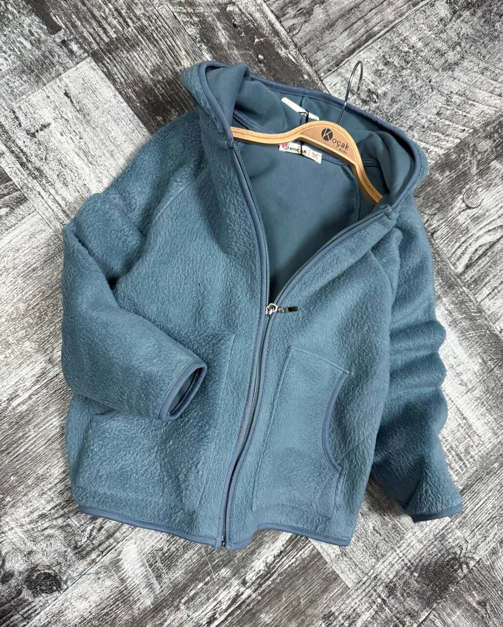 PELUŞ  FERMUARLI  KAPÜŞONLU SWEATSHİRT