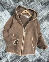 PELUŞ  FERMUARLI  KAPÜŞONLU SWEATSHİRT