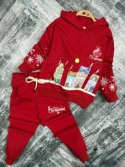 1372 KAPÜŞONLU CHRİSTİMAS CEPLİ  2Lİ TAKIM