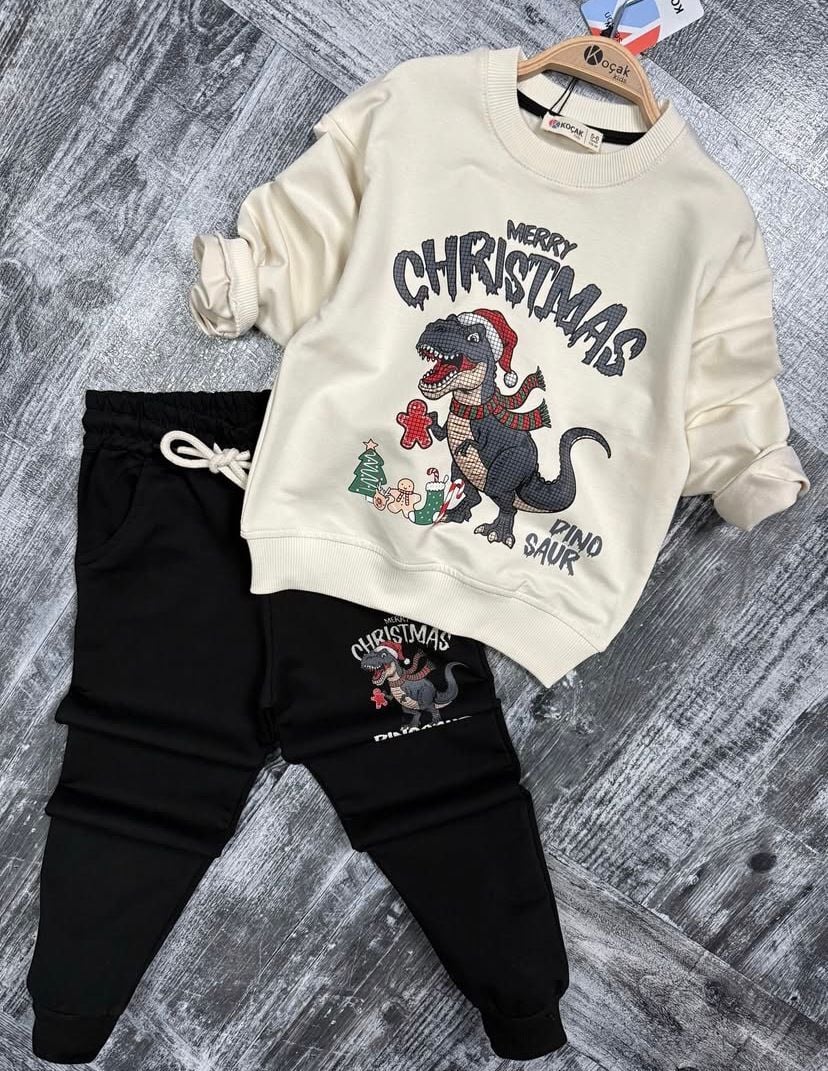 CHRİSTMAS DİNAZOR CEPLİ  2 LI ERKEK TAKIM