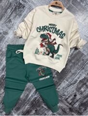 CHRİSTMAS DİNAZOR CEPLİ  2 LI ERKEK TAKIM