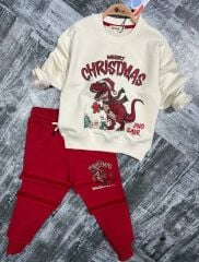 CHRİSTMAS DİNAZOR CEPLİ  2 LI ERKEK TAKIM