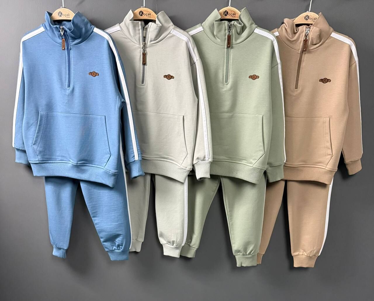 1376 YARIM BALIKÇI ŞERİTLİ GARSON 2 LI ERKEK TAKIM