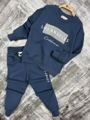 P1382 LOS ANGELES ENJEKSİYON BASKI CEPLİ 2 Lİ ERKEK TAKIM