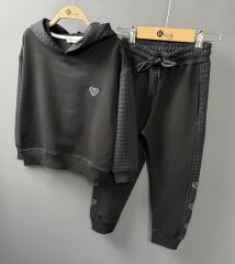 1341 KAPİTPNELİ KAPÜŞONU GARSON KIZ 2 Lİ TAKIM