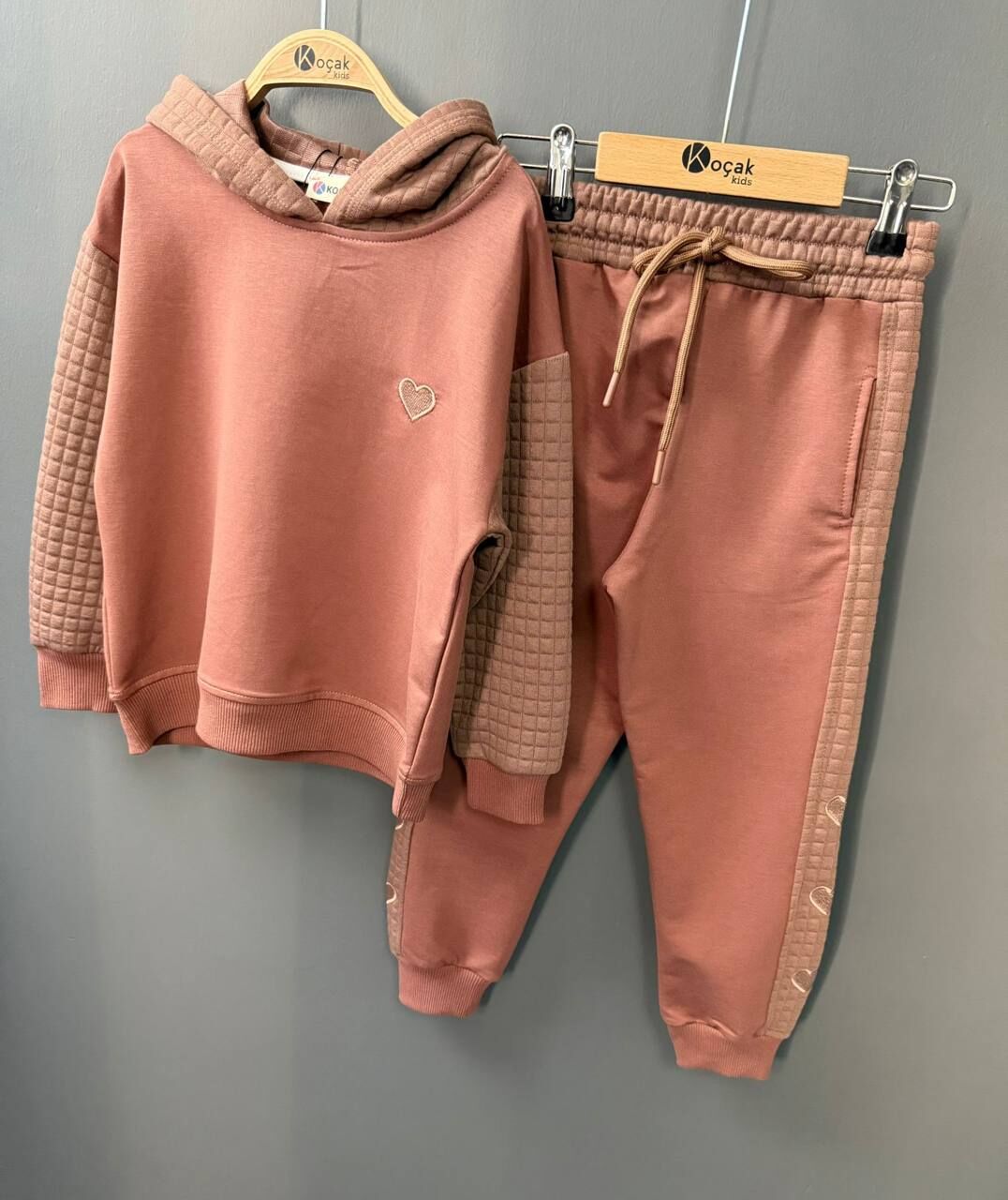 1341 KAPİTPNELİ KAPÜŞONU GARSON KIZ 2 Lİ TAKIM