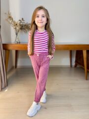 7134 PİTİKARE DOKUMA PANTOLONLU TAKIM