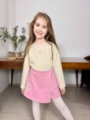 P 26-112 NAKIŞLI ŞORT ETEKLİ 2 Lİ KIZ TAKIM