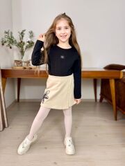 P 26-112 NAKIŞLI ŞORT ETEKLİ 2 Lİ KIZ TAKIM