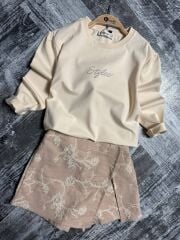 P 26-107 BRODE ŞORT ETEKLİ 2 Lİ KIZ TAKIM