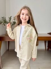 26501 GABARDİN KAPÜŞONLU 2 Lİ  KIZ  TAKIM