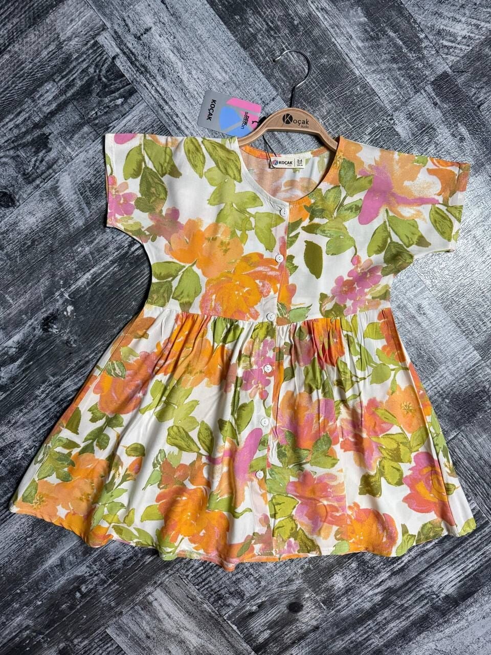 P 26-153 DÜĞMELİ VİSKON ELBİSE