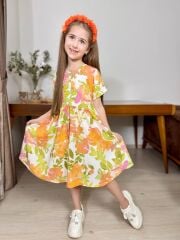 P 26-153 DÜĞMELİ VİSKON ELBİSE