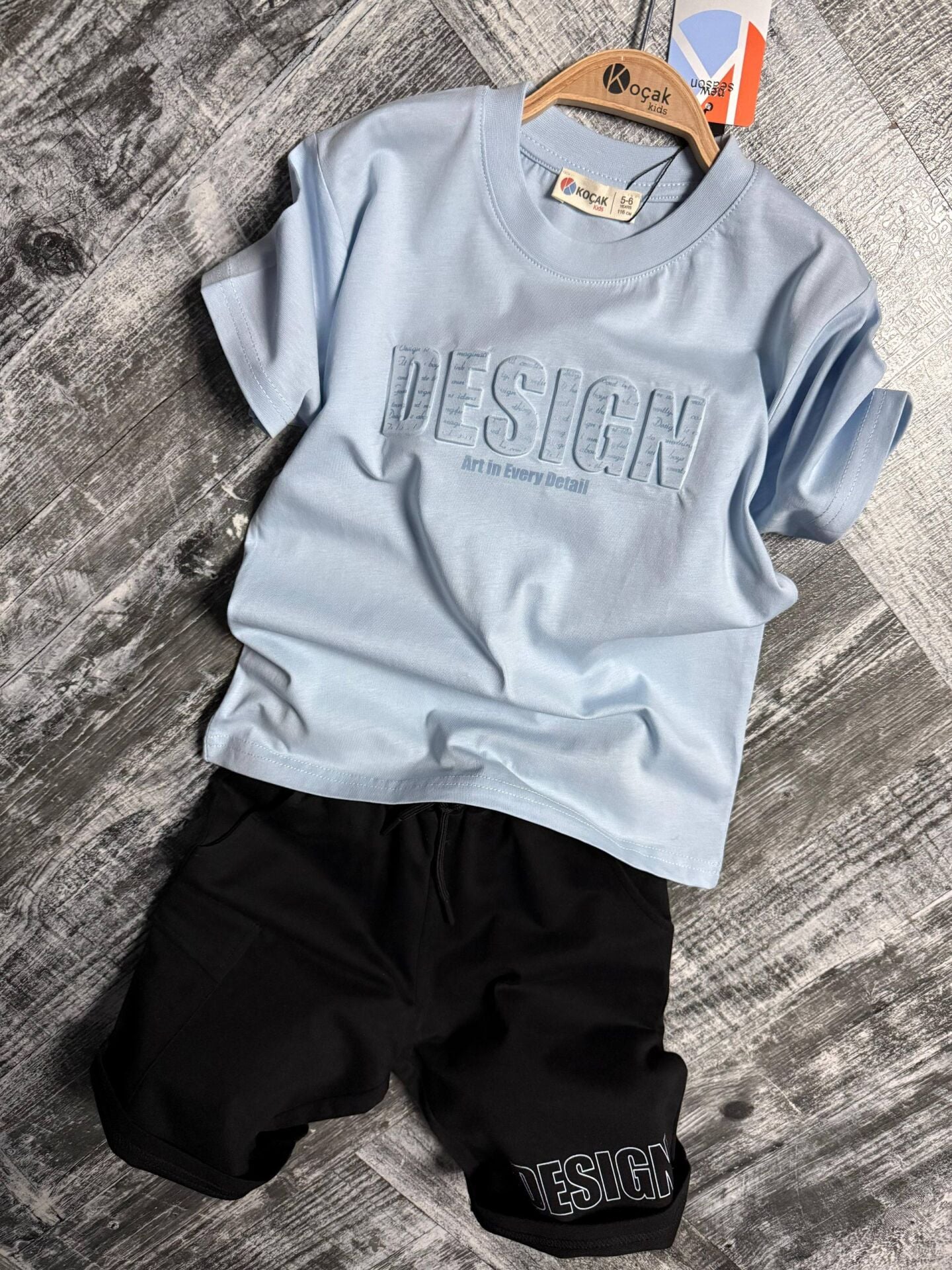 1452 DESİGN GOFRE  BASKI GARSON ERKEK 2 Lİ TAKIM