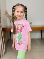 3257 KIZLAR BASKI KAPRİ TAYTLI KIZ TAKIM