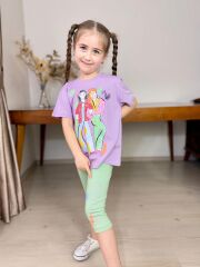 3257 KIZLAR BASKI KAPRİ TAYTLI KIZ TAKIM
