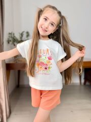 P 26-200 FLOWERS BASKI GARSON KIZ ŞORT TAKIM