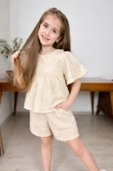 26-150 FİSTO BRODELİ ŞORTLU KIZ TAKIM