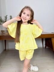 26-150 FİSTO BRODELİ ŞORTLU KIZ TAKIM