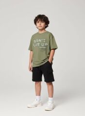 1462 DONT GİVE UP KABARAN BASKIGARSON ERKEK 2Lİ ŞORT TAKIM