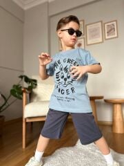 1253 TRE GREEN BASKI 2li ŞORT TAKIM