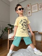 1253 TRE GREEN BASKI 2li ŞORT TAKIM