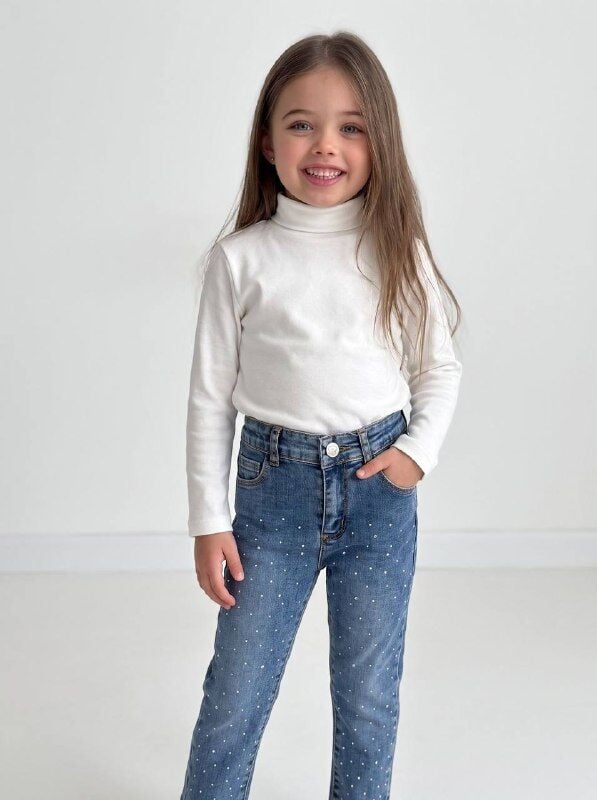 202627  TAŞ İŞLEMELİ BEBE KIZ PANTOLON