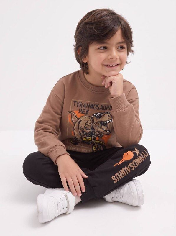 1536 TRANNOSAURUS BASKI 2Lİ ERKEK TAKIM