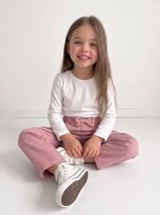 202626 FİYONKLU GABARDİN KUMAŞ KIZ BEBE PANTOLON