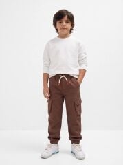 202622 PAÇA LASTİKLİ KARGO CEP GABARDİN JOGGER PANTOLON