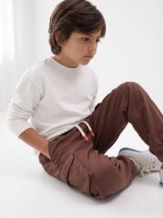 202622 PAÇA LASTİKLİ KARGO CEP GABARDİN JOGGER PANTOLON