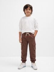 202622 PAÇA LASTİKLİ KARGO CEP GABARDİN JOGGER PANTOLON