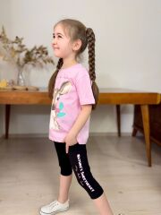 3272 CEYLAN  BASKI KAPRİ KIZ TAKIM