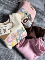 P27-1128 COOL NAKIŞLI BOL PAÇA KIZ  2 Li TAKIM