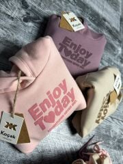P27-1123 ENJOY TODAY KAPÜŞONLU 2 Lİ KIZ TAKIM