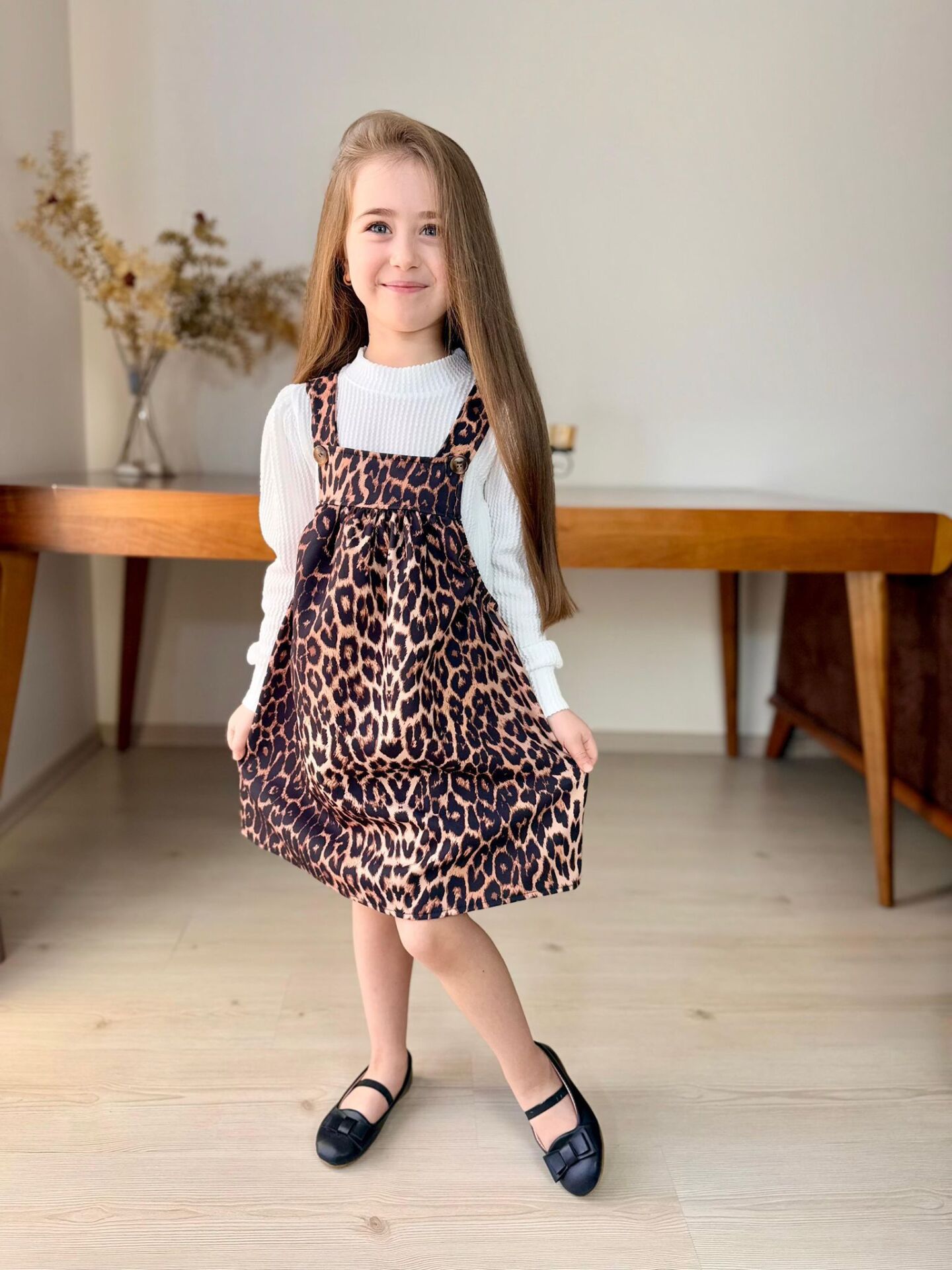 7089 LEOPAR DESEN 2Li KIZ SLOPET