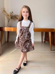 7089 LEOPAR DESEN 2Li KIZ SLOPET