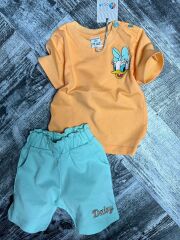 DAİSY NAKIŞLI ŞORT BEBE TAKIM