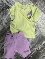 DAİSY NAKIŞLI ŞORT BEBE TAKIM
